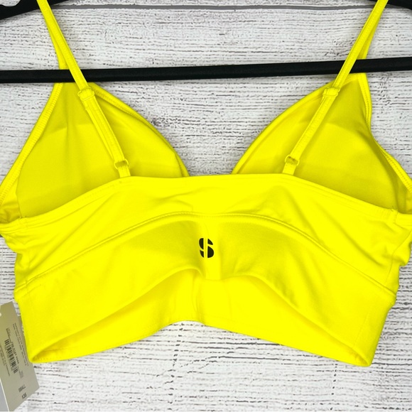 NWT Sports Illustrated Medium Support Surfboard Yellow Triangle Sports Bra Small - Picture 8 of 11
